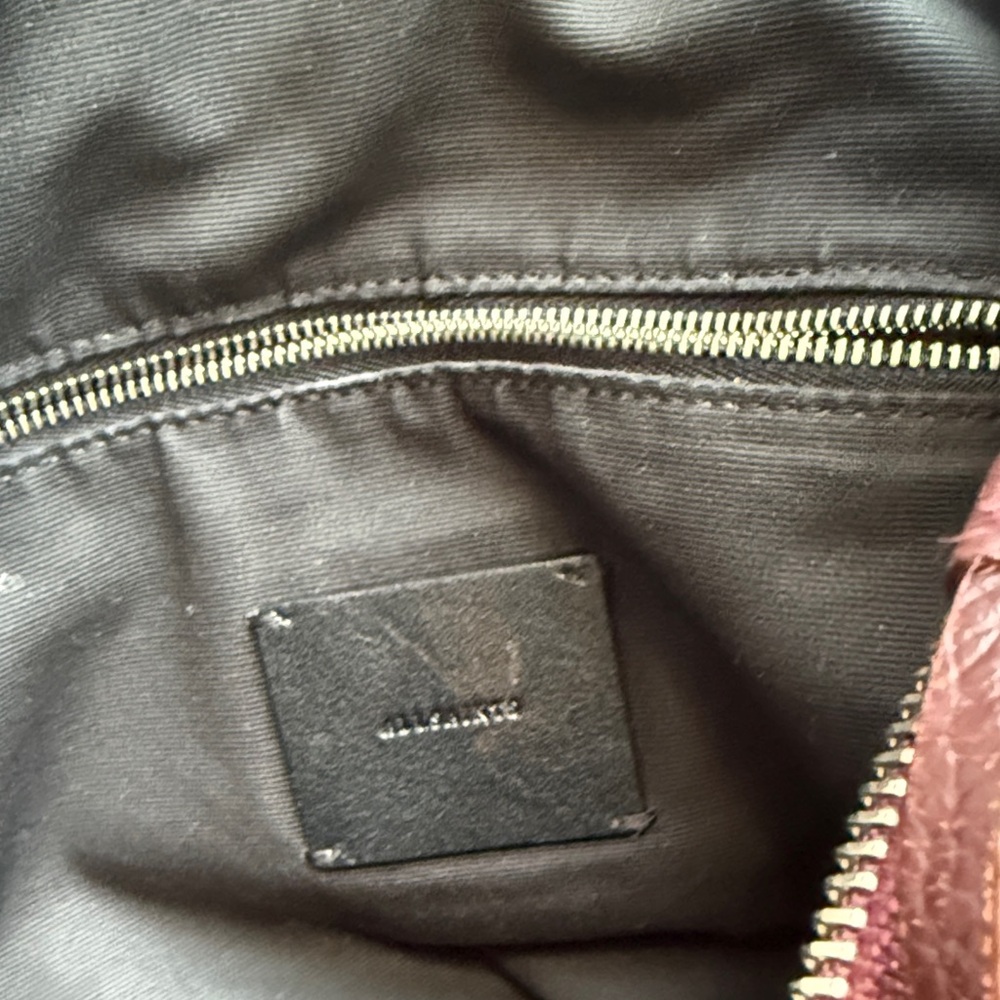 AllSaints Small Kita convertible shoulder bag/backpack/crossbody tote - Burgundy - Picture 10 of 11